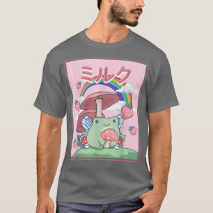 Camiseta Cogumelos Sapo de Leite de Cottagecore Aestético K