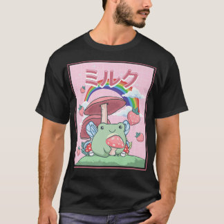 Camiseta Cogumelos Sapo de Leite de Cottagecore Aestético K