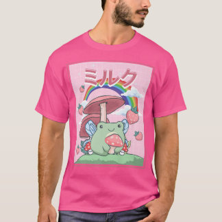 Camiseta Cogumelos Sapo de Leite de Cottagecore Aestético K