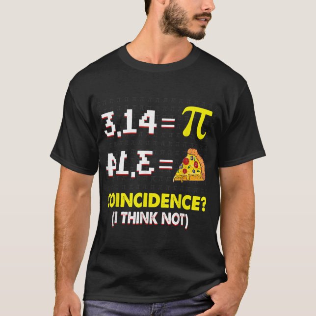 Camiseta Coincidência Eu Acho Que Não Matemática Pun Feliz  (Frente)