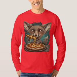 Camiseta Coió engraçado comendo pizza