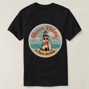 Camiseta Coisa da Costa_ Arte de Farol de Nova Jersey