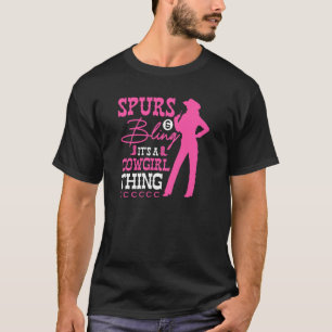 Camiseta Coisa de Cowgirl Esporas & Brilho Rodeio Country