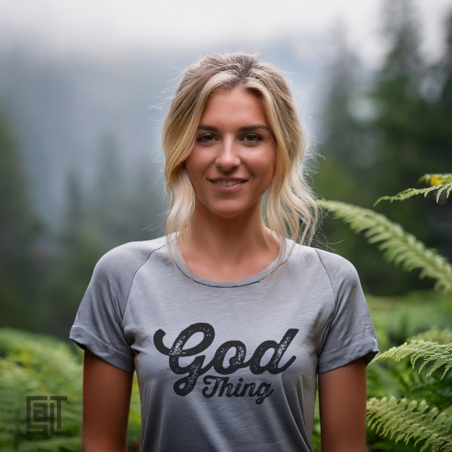 Camiseta Coisa de Deus Cristã Inspiradora (Criador carregado)