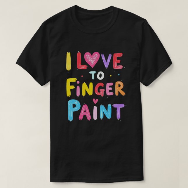 Camiseta Coisa Engraçada Eu Adoro Dedo Casais De Tinta (Frente do Design)