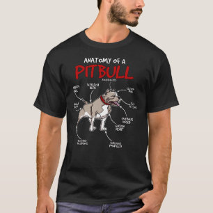 Camiseta Coisa Pitbull Anatomia De Cão De Um Pitbull
