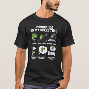 Camiseta Coisa que faço no meu tempo livre de pesca 10