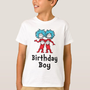 Camiseta Coisa Um Aniversário de Duas Gêmeas Aniversário