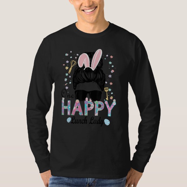 Camiseta Coisas da cantina Uma Páscoa de almoço feliz (Frente)