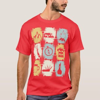 Camiseta Coisas de acampamento retrô 1