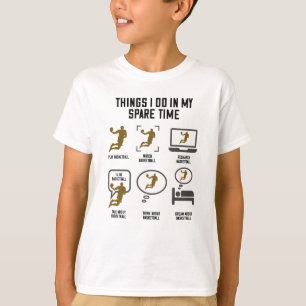 Camiseta Coisas de basquete que faço no meu tempo livre