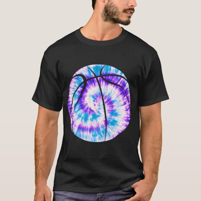 Camiseta Coisas De Basquete, Tie Dye Para Uma Garota Teen B (Frente)