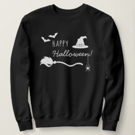 Camiseta Coisas de bruxa, aranha, morcegos feliz texto de D