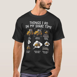 Camiseta Coisas De fazenda Que Faço Trator Para Crianças Fa
