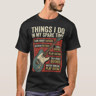 Camiseta Coisas de Guitarra que Faço no Meu Tempo Livre Elé
