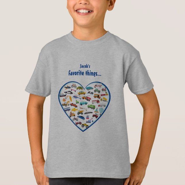 Camiseta Coisas De Meninos Que Movimentam Carros De Veículo (Frente)