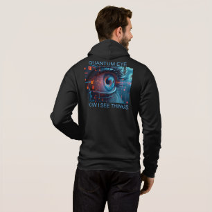Camiseta Coisas de olho quântico homens Bella capuz preto