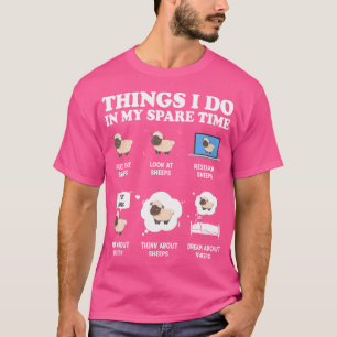 Camiseta Coisas De Ovelha Bonitas Que Faço Em Minhas Ovinos