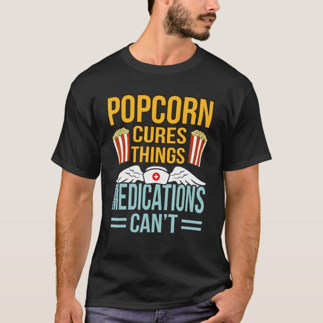 Camiseta Coisas De Pipoca De Comida De Pócegas (Frente)