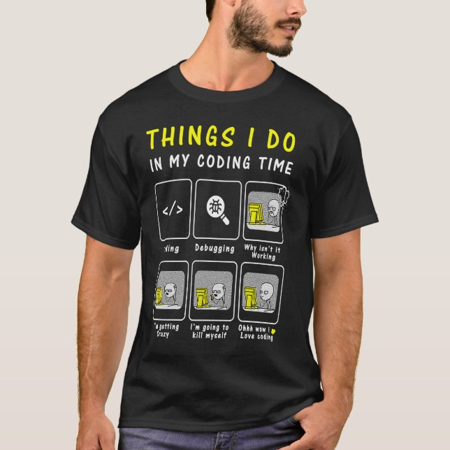 Camiseta Coisas Do Código Do Programador Que Faço No Meu Te (Frente)