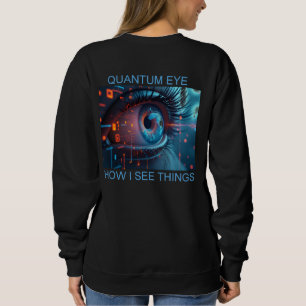 Camiseta Coisas do Olho Quântico mulheres camisola preta co