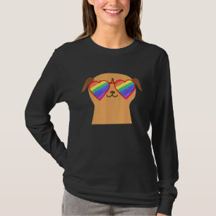Camiseta Coisas Do Orgulho De Pug Cute Lgbtq Adolescem Arco