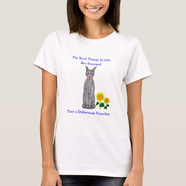 Camiseta Coisas do Pinscher do Doberman as melhores no (Frente)