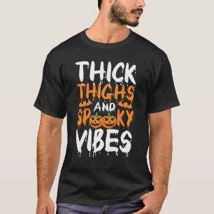 Camiseta Coisas Pesadas Do Fato De Halloween Retro E Mancha
