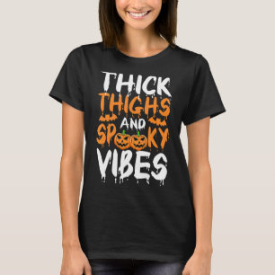 Camiseta Coisas Pesadas Do Fato De Halloween Retro E Mancha