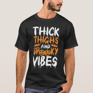 Camiseta Coisas Pesadas Do Fato De Halloween Retro E Mancha