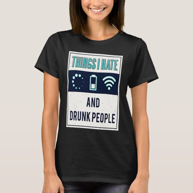 Camiseta Coisas que detesto pessoas programadoras nerds bêb (Frente)