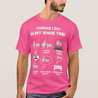 Camiseta Coisas Que Eu Faço Em Meu Ovelha De Tempo Livre