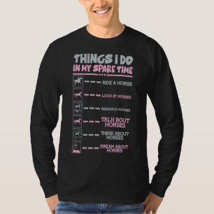Camiseta Coisas Que Eu Faço Em Meu Tempo Esparso Cavaleiros