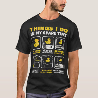 Camiseta Coisas Que Eu Faço Em Meu Tempo Esparso Pato Pato 