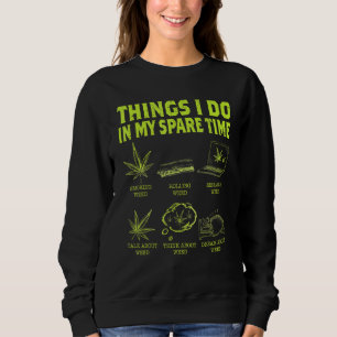 Camiseta Coisas Que Eu Faço Em Meu Tempo Livre Fumando Erva