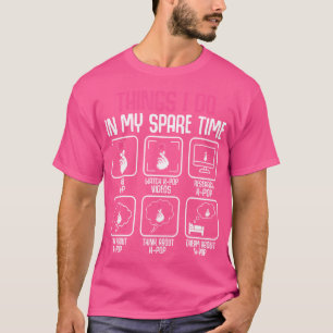 Camiseta Coisas Que Eu Faço Em Meu Tempo Livre, Jogo Música