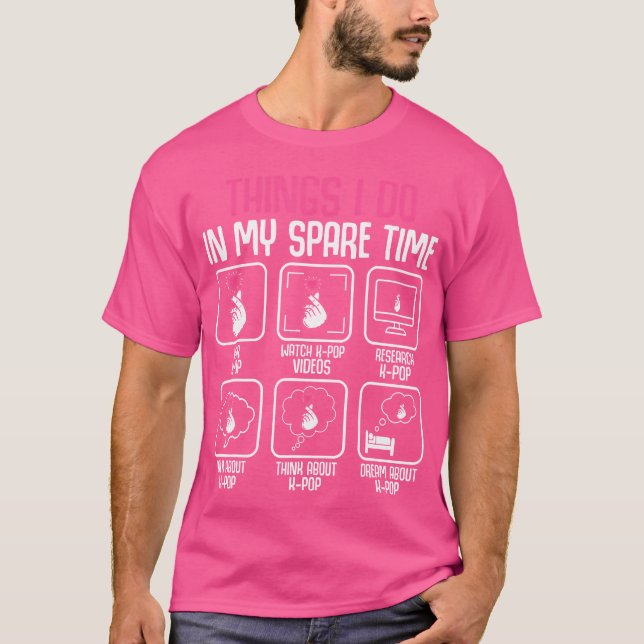 Camiseta Coisas Que Eu Faço Em Meu Tempo Livre, Jogo Música (Frente)