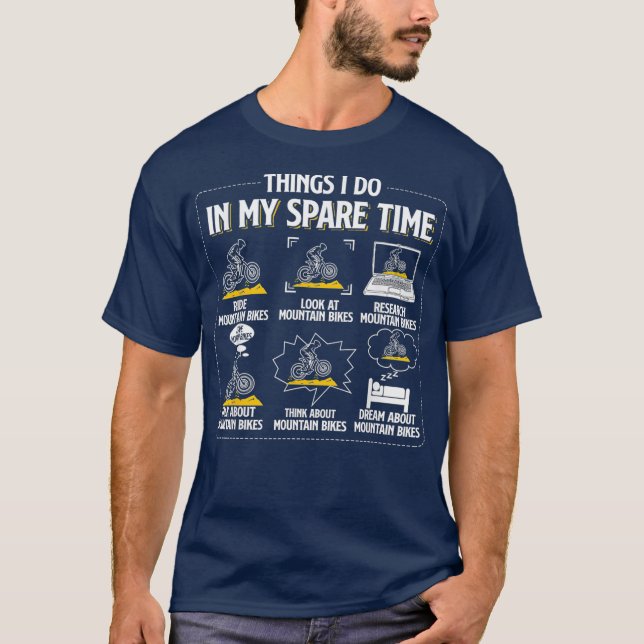 Camiseta Coisas Que Eu Faço Em Meu Tempo Livre Uma Biciclet (Frente)
