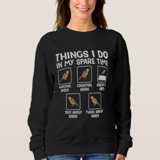 Camiseta Coisas Que Eu Faço Em Pássaros De Tempo Livre E Ca