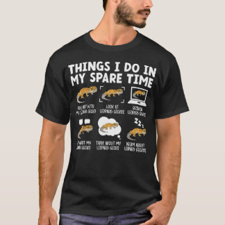 Camiseta Coisas que Eu Faço Lagartixa-Leopardo Dona Lagarti