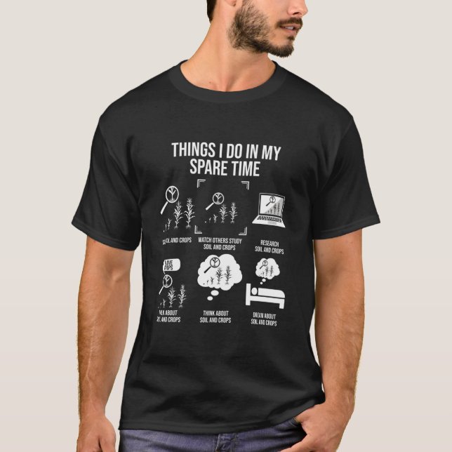 Camiseta Coisas Que Eu Faço No Meu Agrônomo De Tempo Livre (Frente)