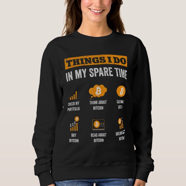 Camiseta Coisas Que Eu Faço No Meu Tempo Esparso Cripto Eng (Frente)