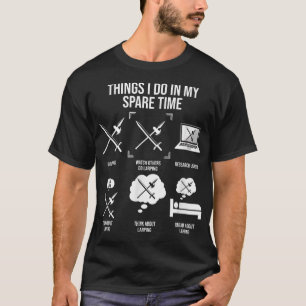 Camiseta Coisas Que Eu Faço No Meu Tempo Esparso Engraçada 