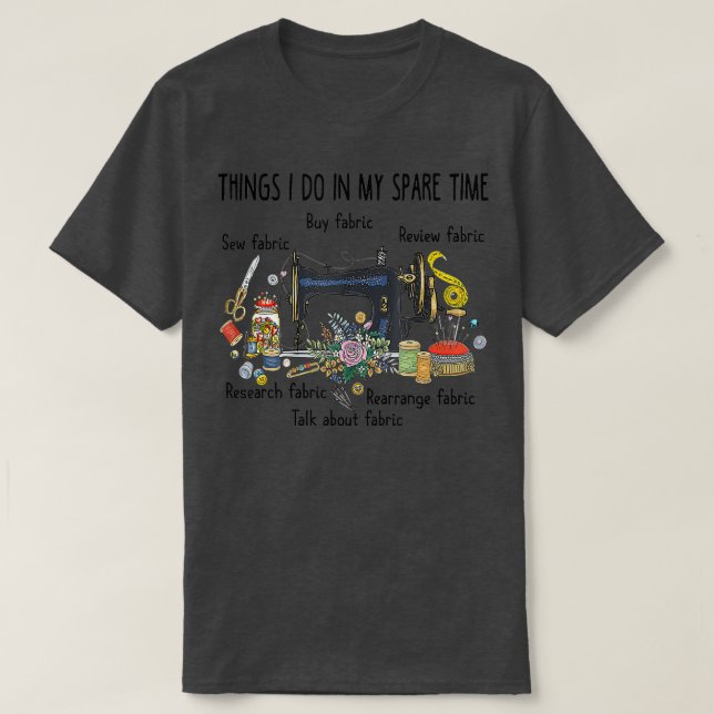 Camiseta Coisas Que Eu Faço No Meu Tempo Inativo Cozinhando (Frente do Design)