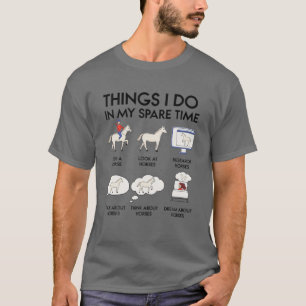 Camiseta Coisas Que Eu Faço No Meu Tempo Inativo, Presente