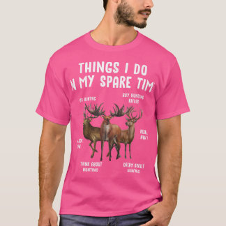 Camiseta Coisas Que Eu Faço No Meu Tempo Inteiro Ir Caçando