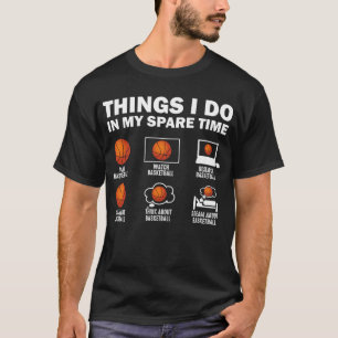 Camiseta Coisas que Eu Faço no Meu Tempo Livre Basquetebol