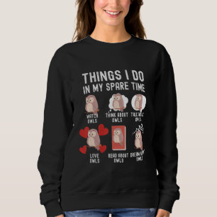 Camiseta Coisas Que Eu Faço No Meu Tempo Livre, Corujas Eng