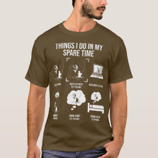 Camiseta Coisas Que Eu Faço No Meu Tempo Livre Engraçado Pe