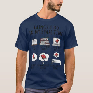 Camiseta Coisas Que Eu Faço No Meu Tempo Livre Leia Livros